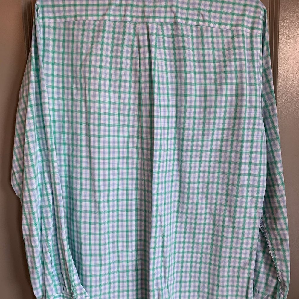 Blue and Green Plaid Brooks Brothers Button Down - Picture 2 of 5